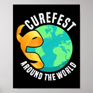 Curefest auf der ganzen Welt Bewusstsein für Kinde Poster