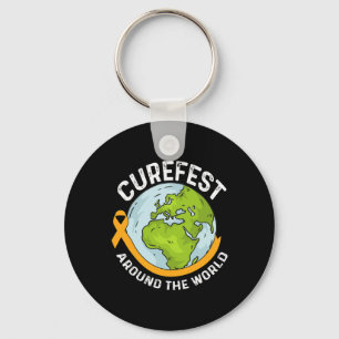 Curefest auf der ganzen Welt Bewusstsein für Kinde Schlüsselanhänger