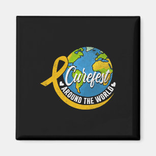 Curefest auf der ganzen Welt Kinderkrebs  Magnet