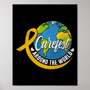 Curefest rund um die Welt Kinderkrebs Poster