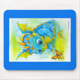 Curious Baby Dragon Mouse Pad Mousepad