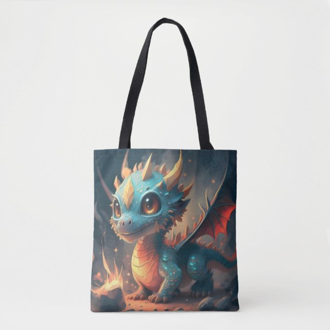 Curious Blue Chibi Dragon (Vorderseite)