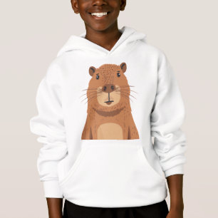 Curious Capybara Portrait Hoodie