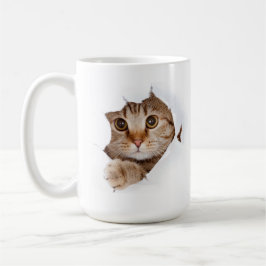 Curious Cat Peek – Funny & Cute Mug Kaffeetasse