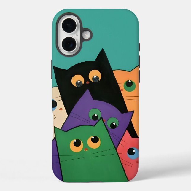 Curious Cats Case-Mate iPhone Hülle (Rückseite)