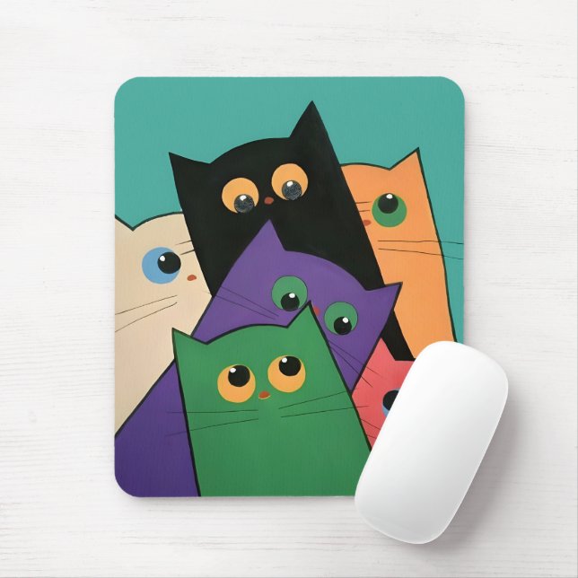 Curious Cats Mousepad (Mit Mouse)