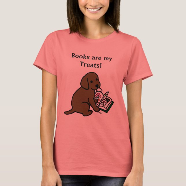 Curious Chocolate Labrador Puppy T-Shirt (Vorderseite)