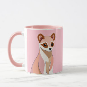 Curious Ferret Pastellfarben Tasse