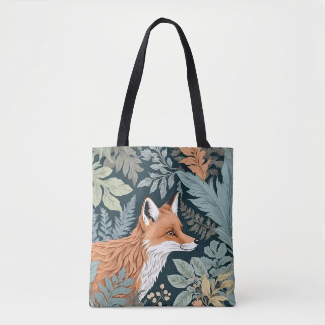 Curious Fox Fern Blätter William Morris Inspiriert (Vorderseite)