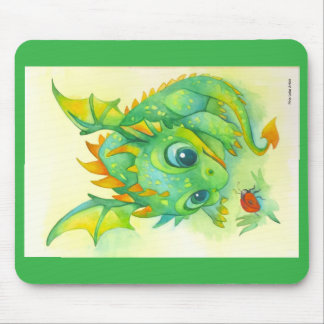 Curious Green Dragon Mouse Pad Mousepad
