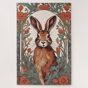 Curious Hare William Morris Inspirierte floral Puzzle