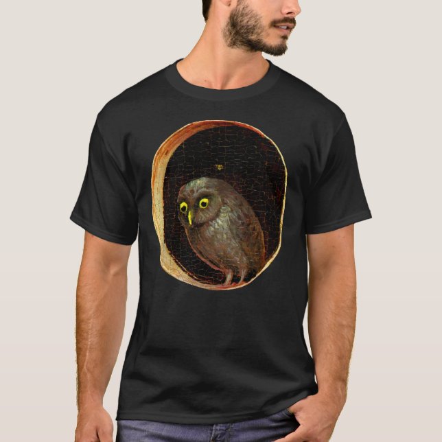 Curious Owl Hieronymus Bosch Garden Of Earthly Del T-Shirt (Vorderseite)