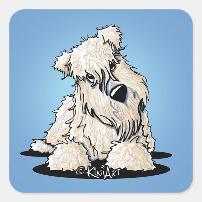 Curious Wheaten Terrier Stickers (Vorderseite)