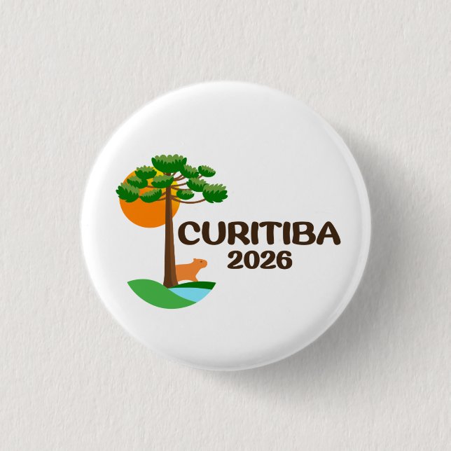 Curitiba Brazil 2026 International Convention Pin Button (Vorderseite)