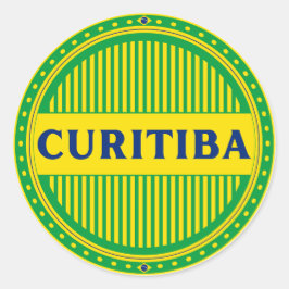 Curitiba City Pride – Brazilian Identity Runder Aufkleber