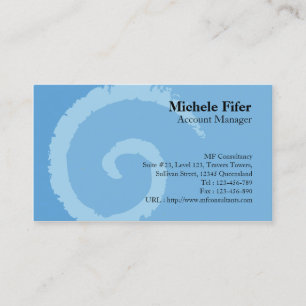 Curl Blue Business Card Visitenkarte