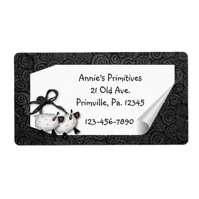 Curl-Etikett Schafe (Vorne)