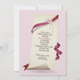 Curled Paper 100. Geburtstag laden Einladung