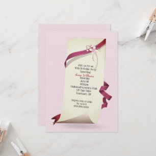 Curled Paper for 85 th Birthday Party Einladung