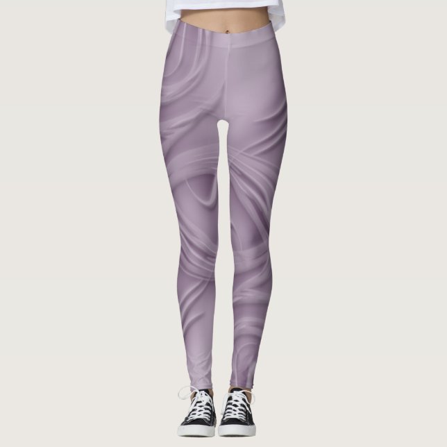 Curlen über Lila Kunstwerke Leggings (Vorderseite)