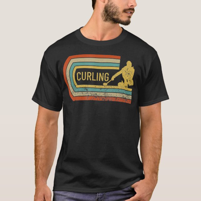 Curler-Silhouette: Re-Curling T-Shirt (Vorderseite)