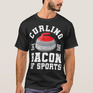 Curler Winter Sport Player Curling ist das Becken T-Shirt