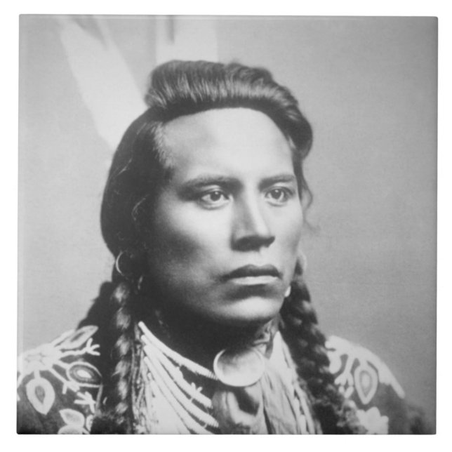 Curley, des Krähenstammes, einer von Custers Fliese (Vorderseite)