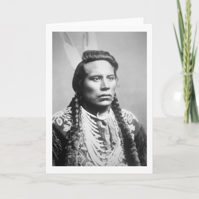 Curley, des Krähenstammes, einer von Custers Karte (Vorderseite)