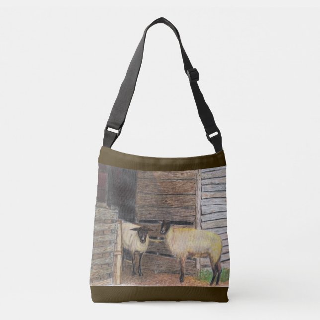 Curley und Moe Tragetaschen Mit Langen Trägern (Vorderseite)