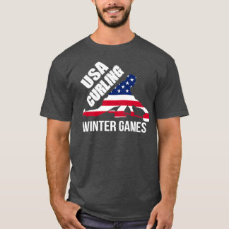 Curling 2018 Wintersportspiele Schach auf Eis T-Shirt