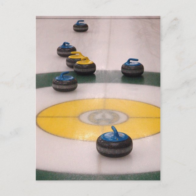 Curling Action Postkarte (Vorderseite)
