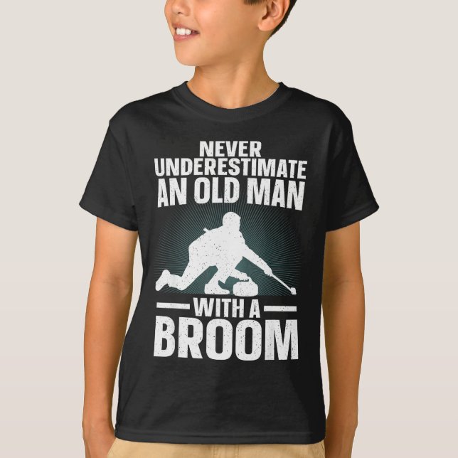 Curling Art For Grandpa Men Curling Srt Curling Lo T-Shirt (Vorderseite)