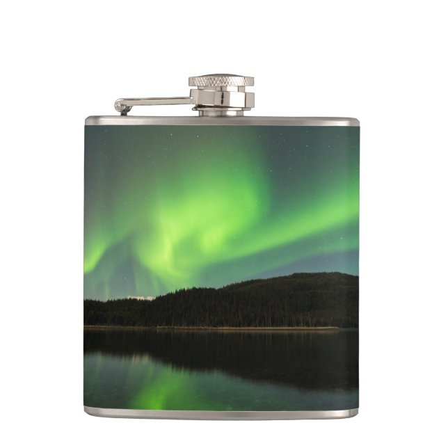 Curling Aurora Flachmann (Vorderseite)