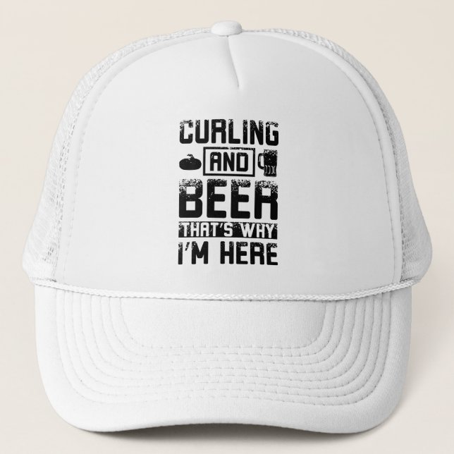 Curling Beer Truckerkappe (Vorderseite)