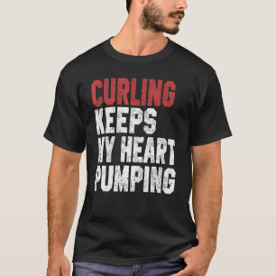 Curling Behalte mein Herz Pumping Coach Player Mam T-Shirt