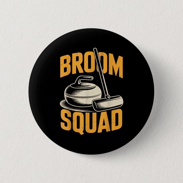 Curling Besen-Team Eis Schwung Stein Gleitend  Button (Vorderseite)