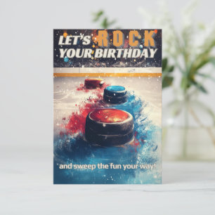 Curling Birthday Card