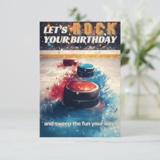 Curling Birthday Card