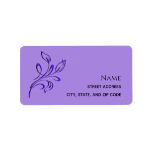 Curling Branch Wedding Labels Adressaufkleber