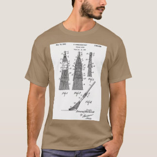 Curling Broom Patent Art Industrial Print Vintag T-Shirt