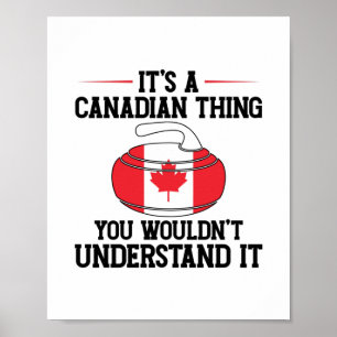 Curling Canada   Kanadische kanadische Curler - Ge Poster
