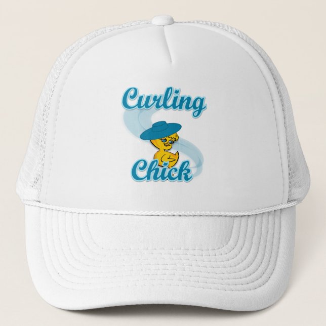 Curling Chick #3 Truckerkappe (Vorderseite)