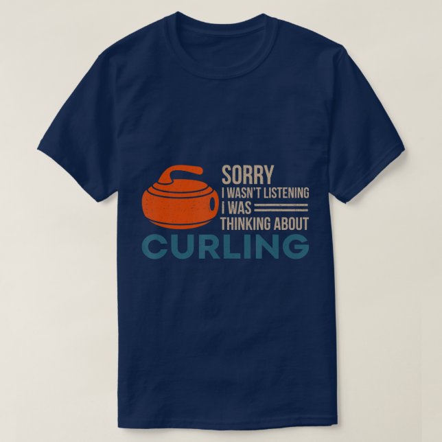 Curling Curler Broom Precision Sport Rink Curling T-Shirt (Design vorne)