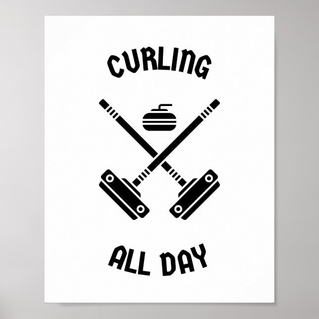 Curling den ganzen Tag Poster (Vorne)
