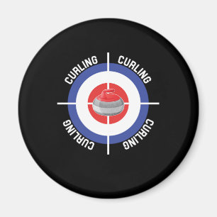 Curling eines Eisschachbretts-Geschenkes Magnet