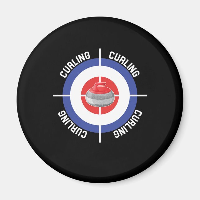 Curling eines Eisschachbretts-Geschenkes Magnet (Vorne)