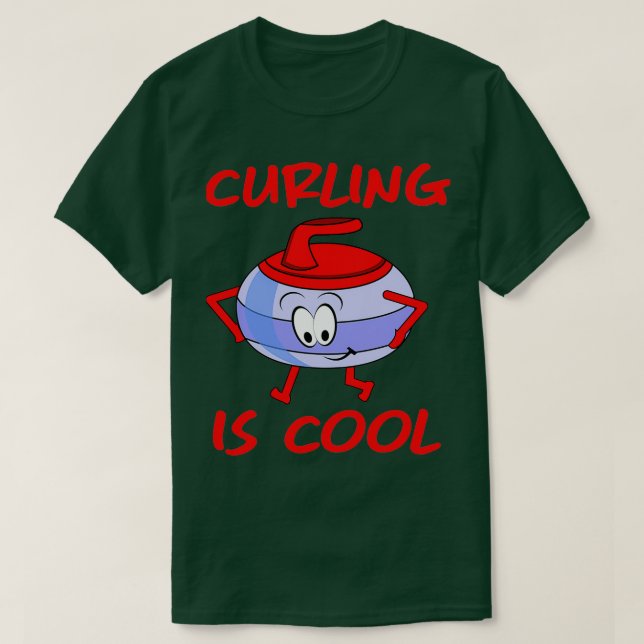 Curling-Eisbahn-Geschenk T-Shirt (Design vorne)