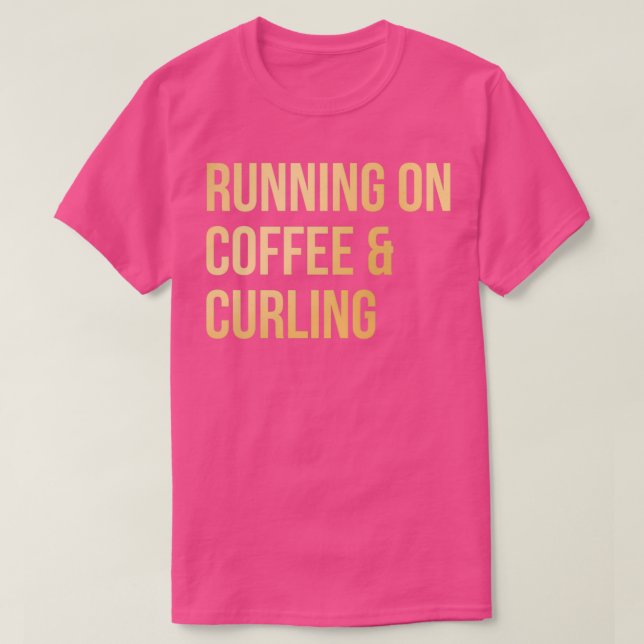 Curling Funny Sprichwort in Gold T-Shirt (Design vorne)