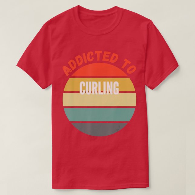 Curling-Geschenk, dem Curling angepasst T-Shirt (Design vorne)