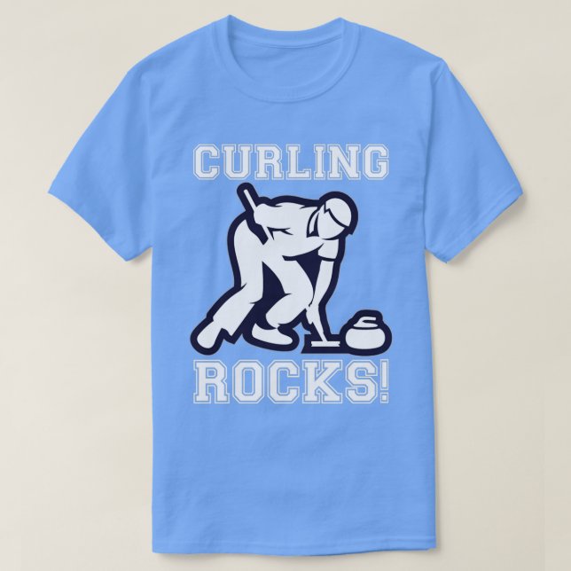 Curling-Geschenke für Curlers Curling Rocks Funny  T-Shirt (Design vorne)